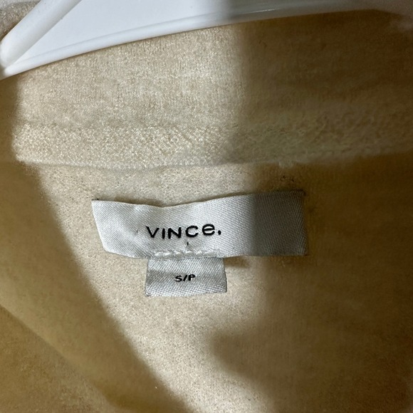 Vince Mock Neck Boiled Sweater Cashmere Womens Small Ecru Funnel Soft Luxury - Picture 3 of 6